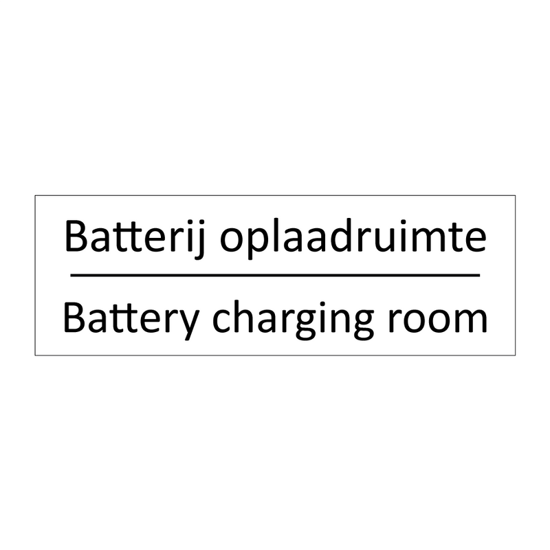 Batterij oplaadruimte - Battery charging room & Batterij oplaadruimte - Battery charging room