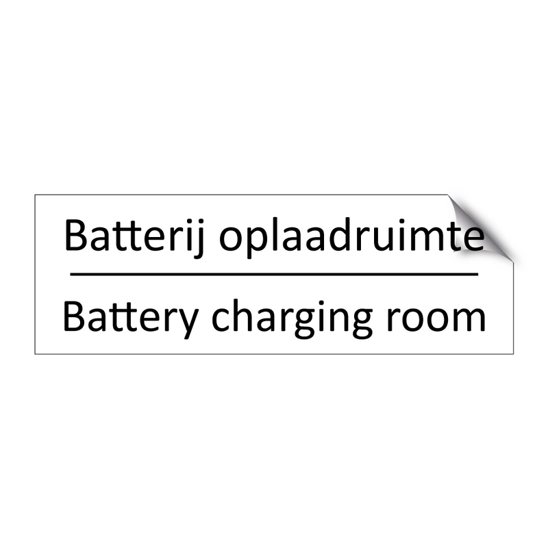 Batterij oplaadruimte - Battery charging room & Batterij oplaadruimte - Battery charging room