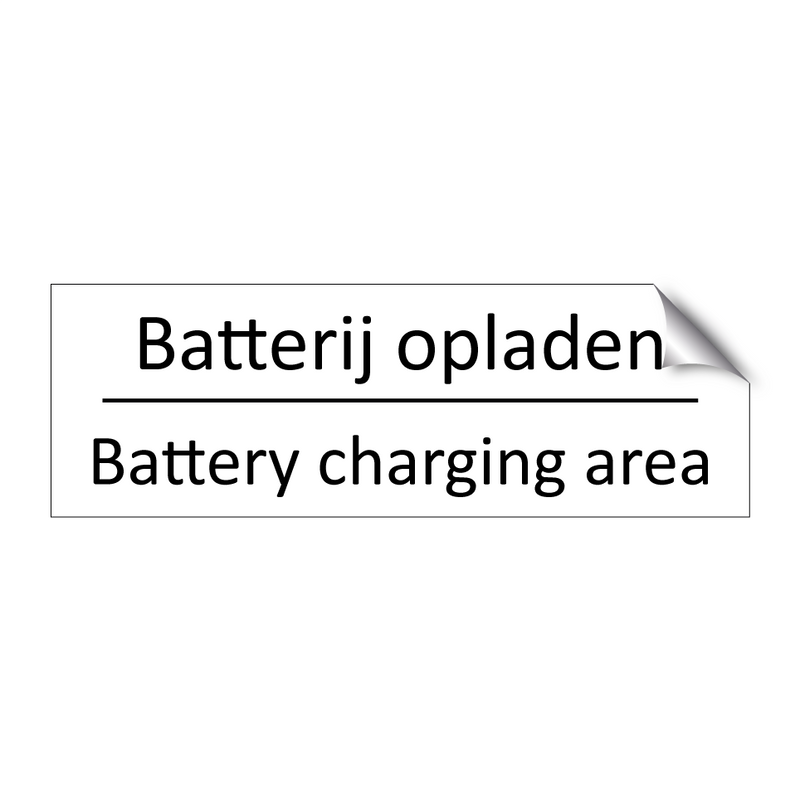 Batterij opladen - Battery charging area & Batterij opladen - Battery charging area