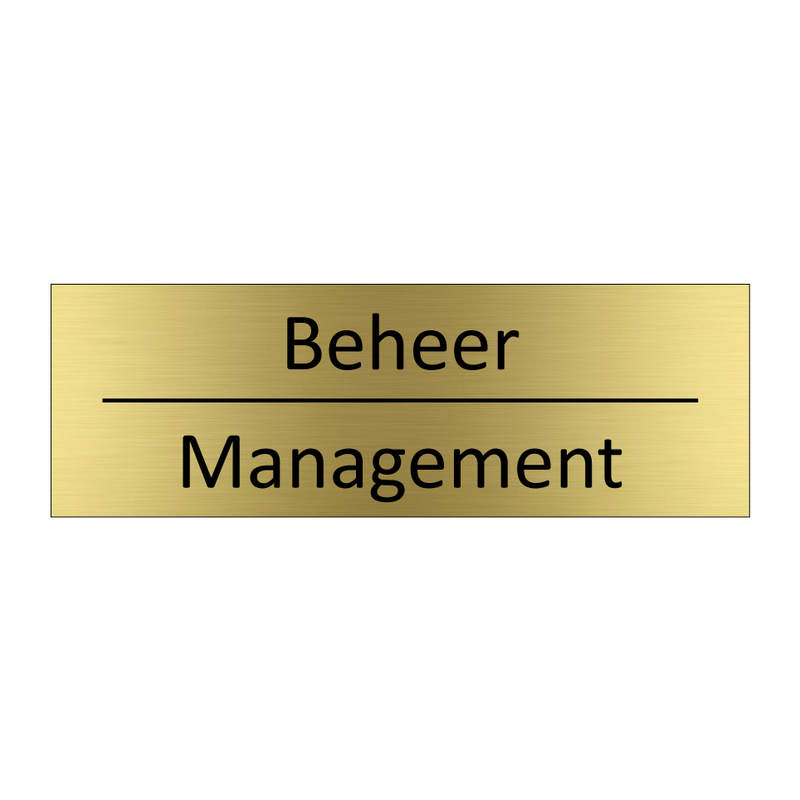 Beheer - Management & Beheer - Management & Beheer - Management & Beheer - Management