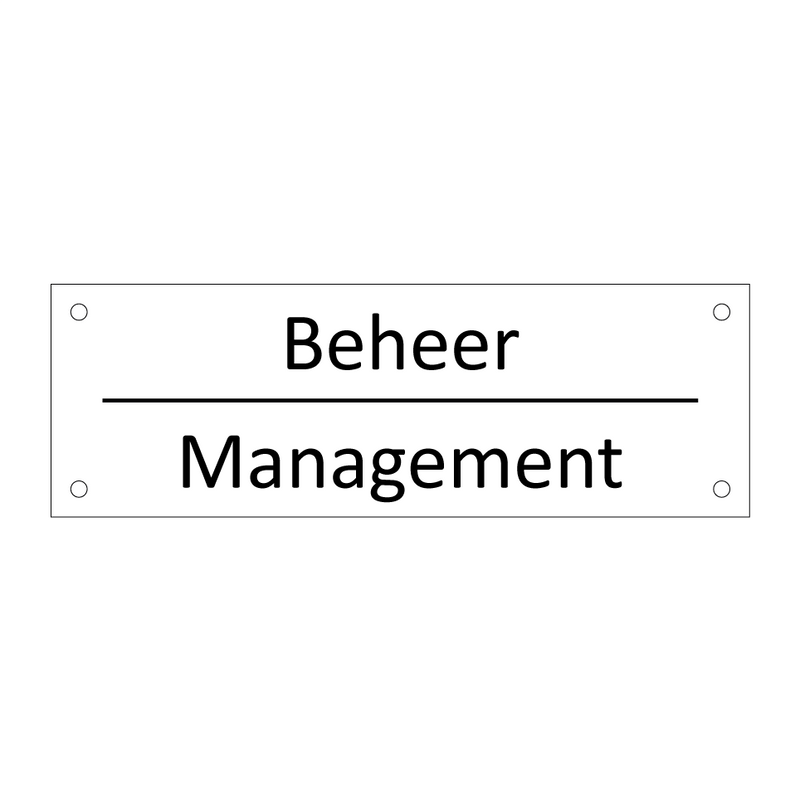 Beheer - Management & Beheer - Management & Beheer - Management