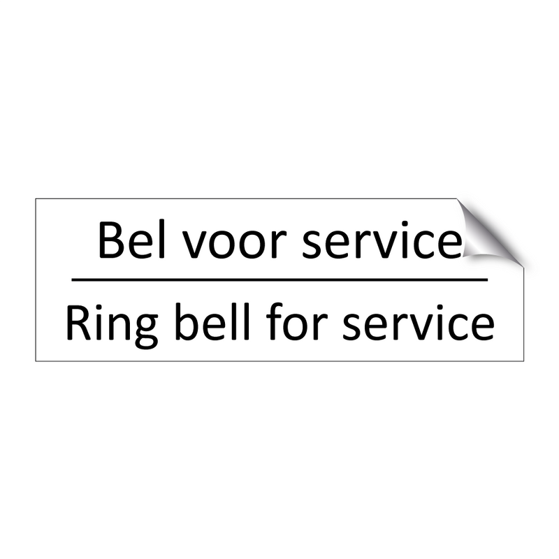 Bel voor service - Ring bell for service & Bel voor service - Ring bell for service