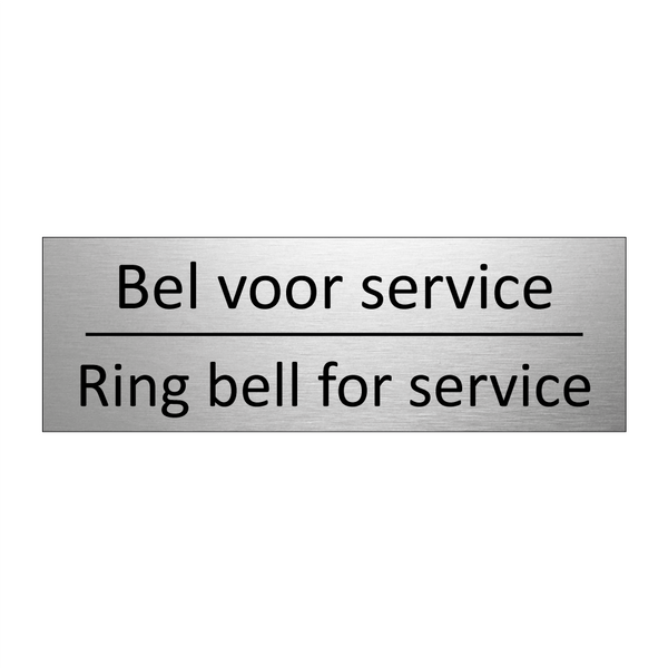 Bel voor service - Ring bell for service & Bel voor service - Ring bell for service