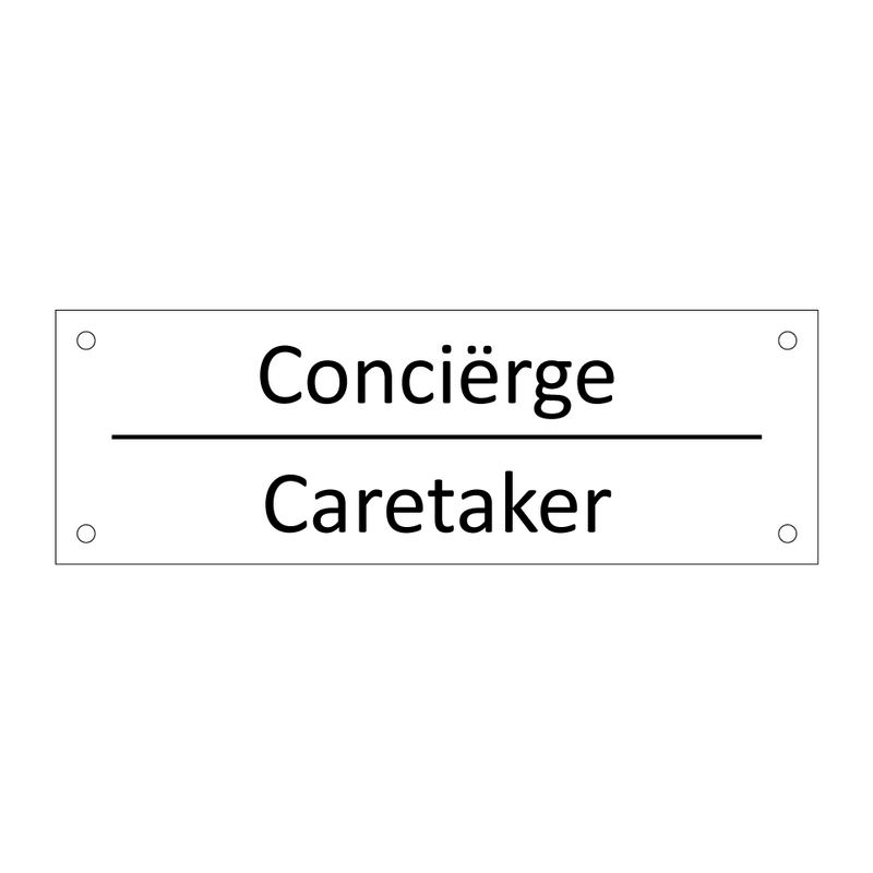 Conciërge - Caretaker & Conciërge - Caretaker & Conciërge - Caretaker