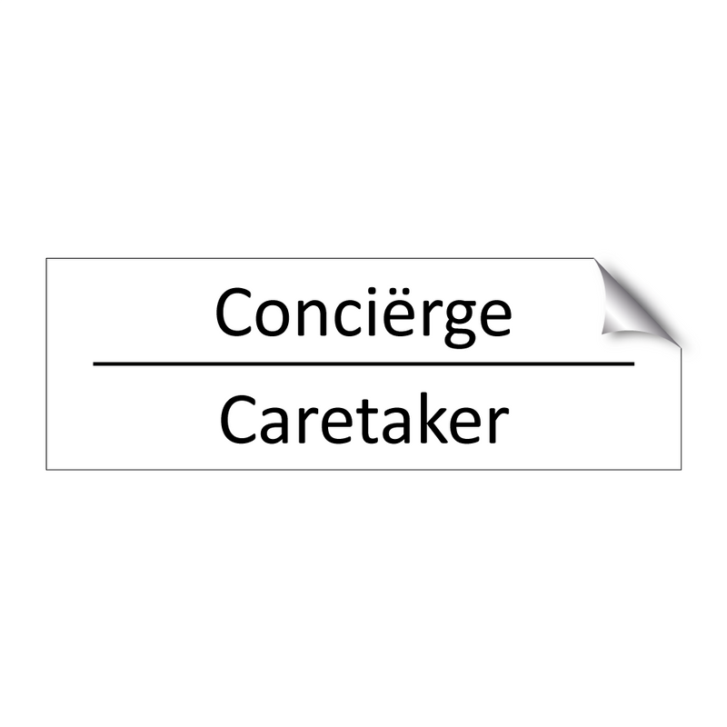 Conciërge - Caretaker & Conciërge - Caretaker & Conciërge - Caretaker