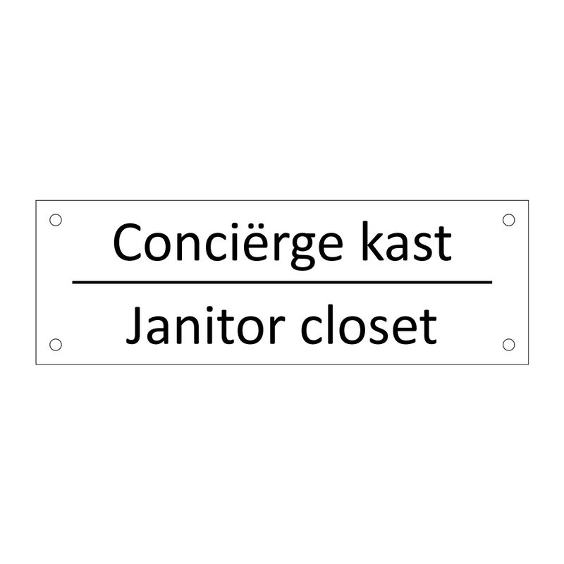 Conciërge kast - Janitor closet & Conciërge kast - Janitor closet