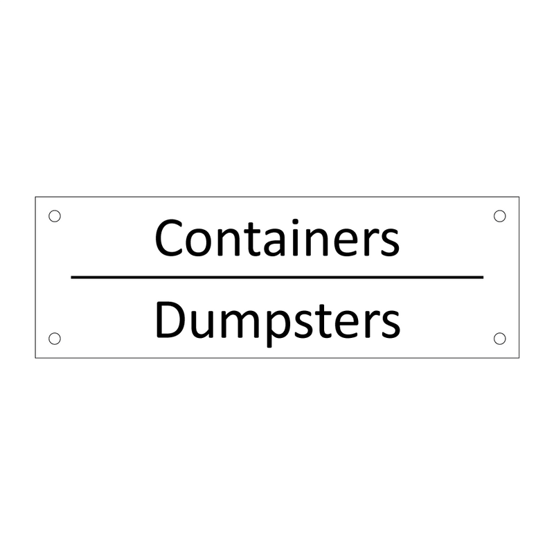 Containers - Dumpsters & Containers - Dumpsters & Containers - Dumpsters