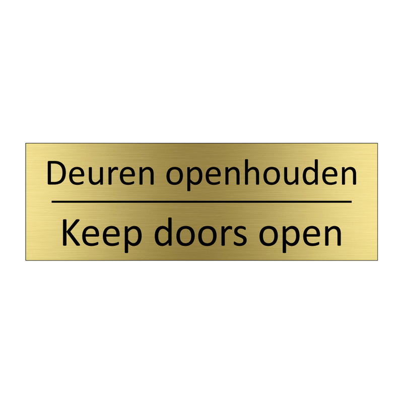 Deuren openhouden - Keep doors open & Deuren openhouden - Keep doors open