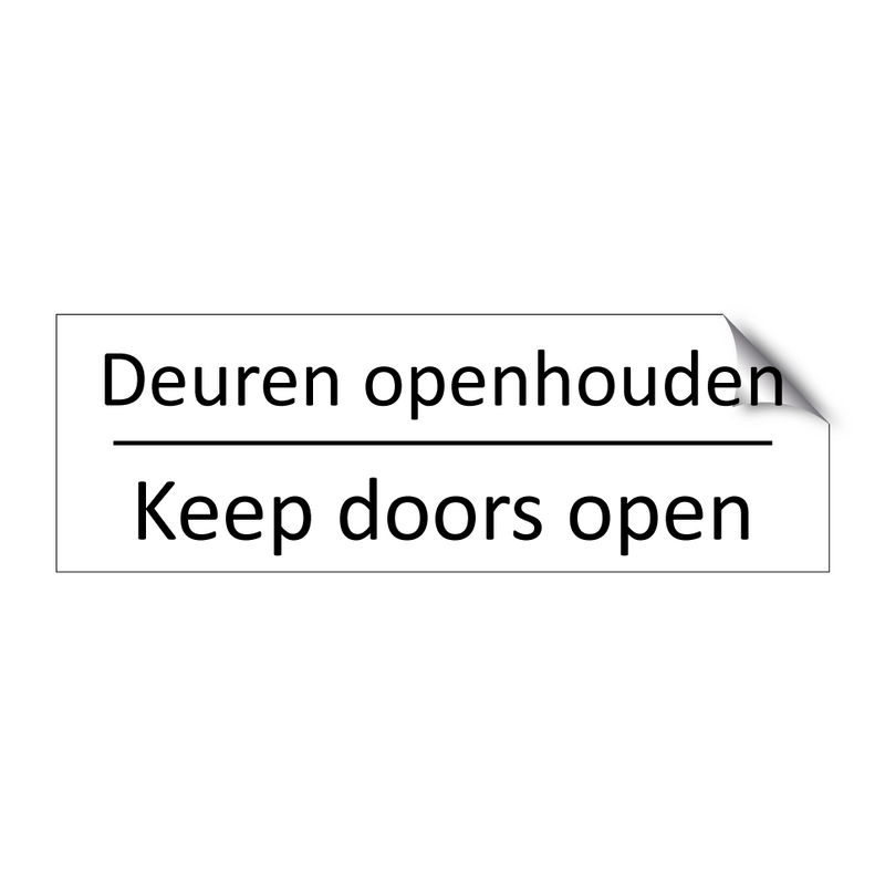 Deuren openhouden - Keep doors open & Deuren openhouden - Keep doors open