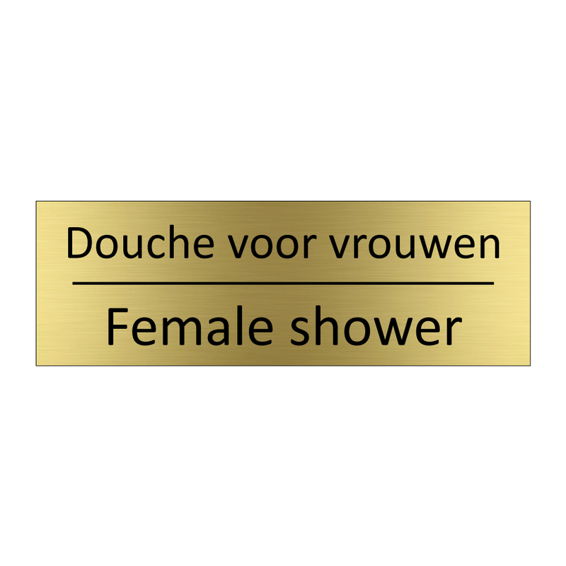 Douche voor vrouwen - Female shower & Douche voor vrouwen - Female shower