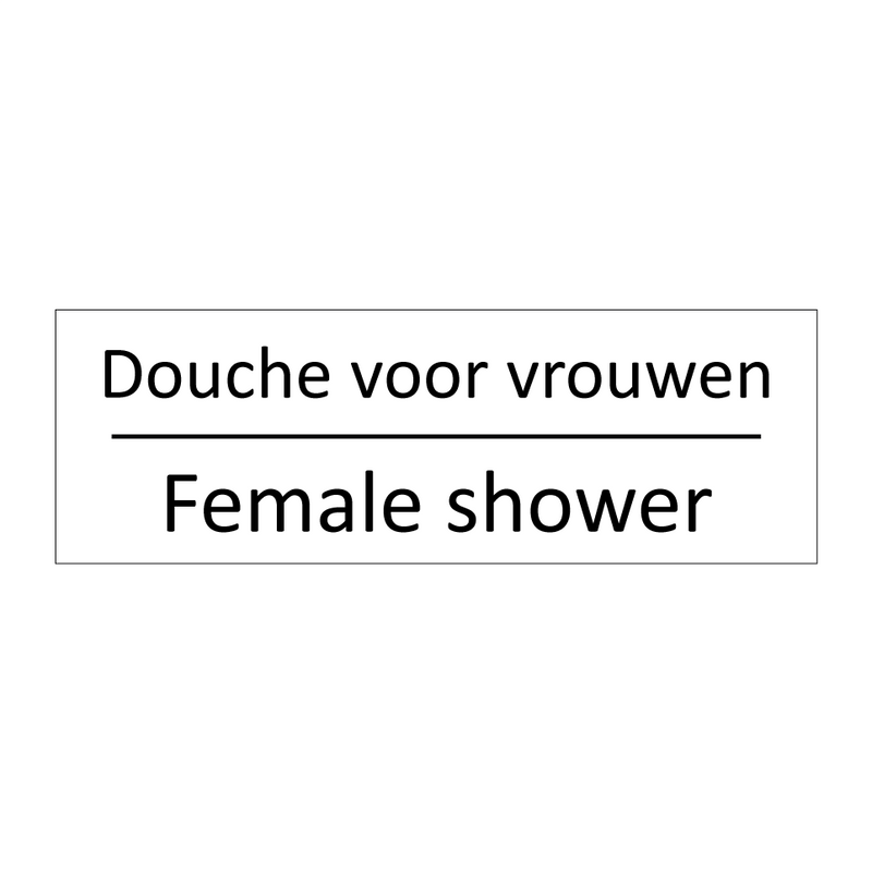 Douche voor vrouwen - Female shower & Douche voor vrouwen - Female shower