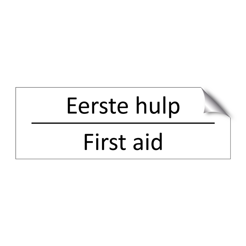 Eerste hulp - First aid & Eerste hulp - First aid & Eerste hulp - First aid