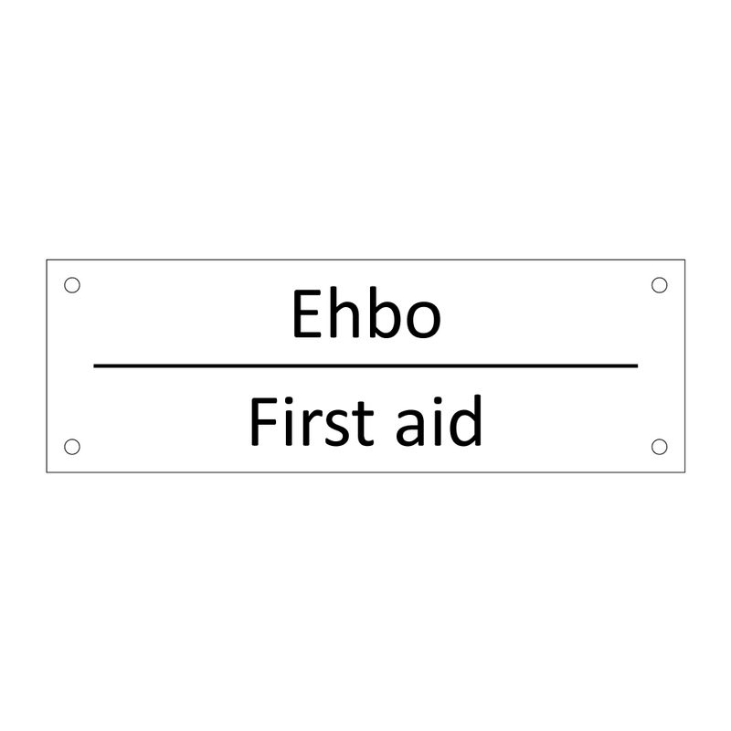 Ehbo - First aid & Ehbo - First aid & Ehbo - First aid