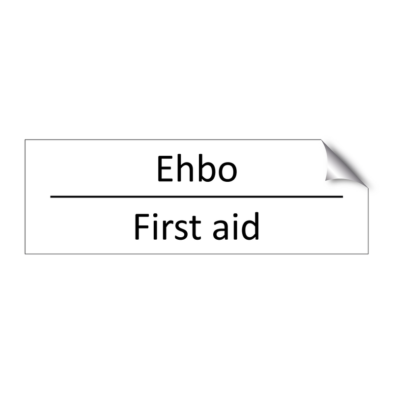 Ehbo - First aid & Ehbo - First aid & Ehbo - First aid