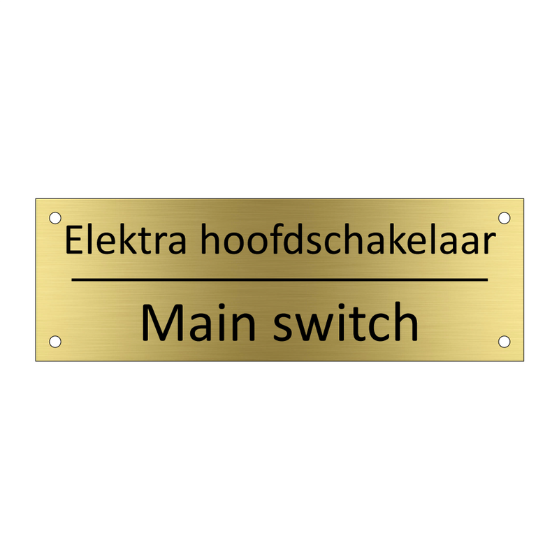 Elektra hoofdschakelaar - Main switch & Elektra hoofdschakelaar - Main switch