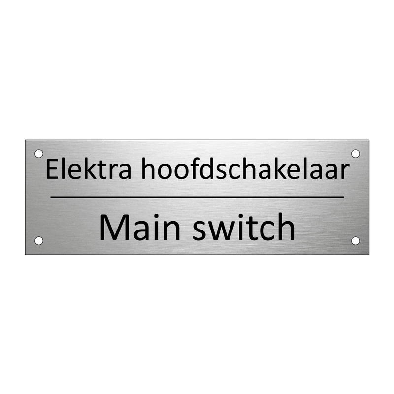 Elektra hoofdschakelaar - Main switch & Elektra hoofdschakelaar - Main switch