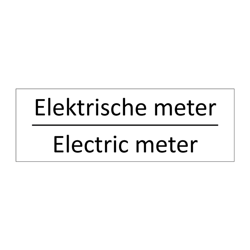 Elektrische meter - Electric meter & Elektrische meter - Electric meter