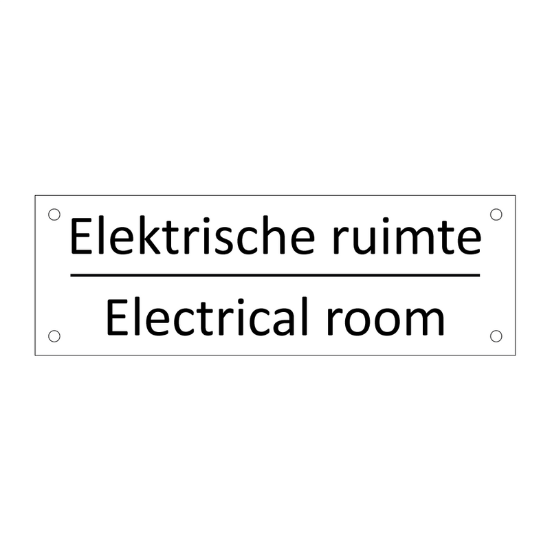 Elektrische ruimte - Electrical room & Elektrische ruimte - Electrical room