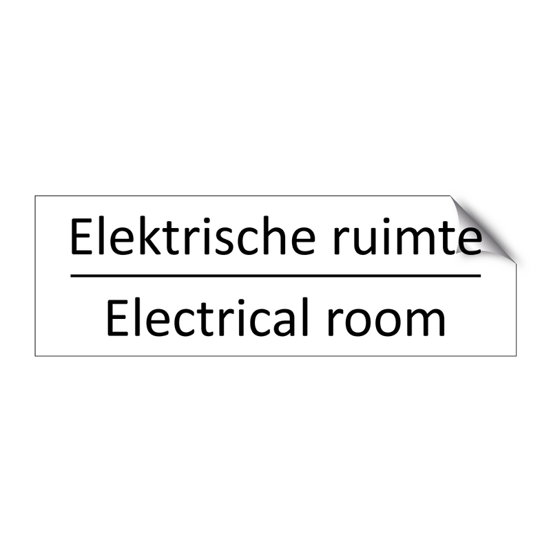 Elektrische ruimte - Electrical room & Elektrische ruimte - Electrical room