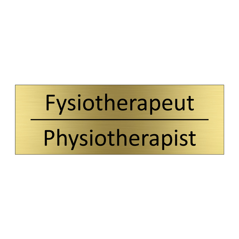 Fysiotherapeut - Physiotherapist & Fysiotherapeut - Physiotherapist