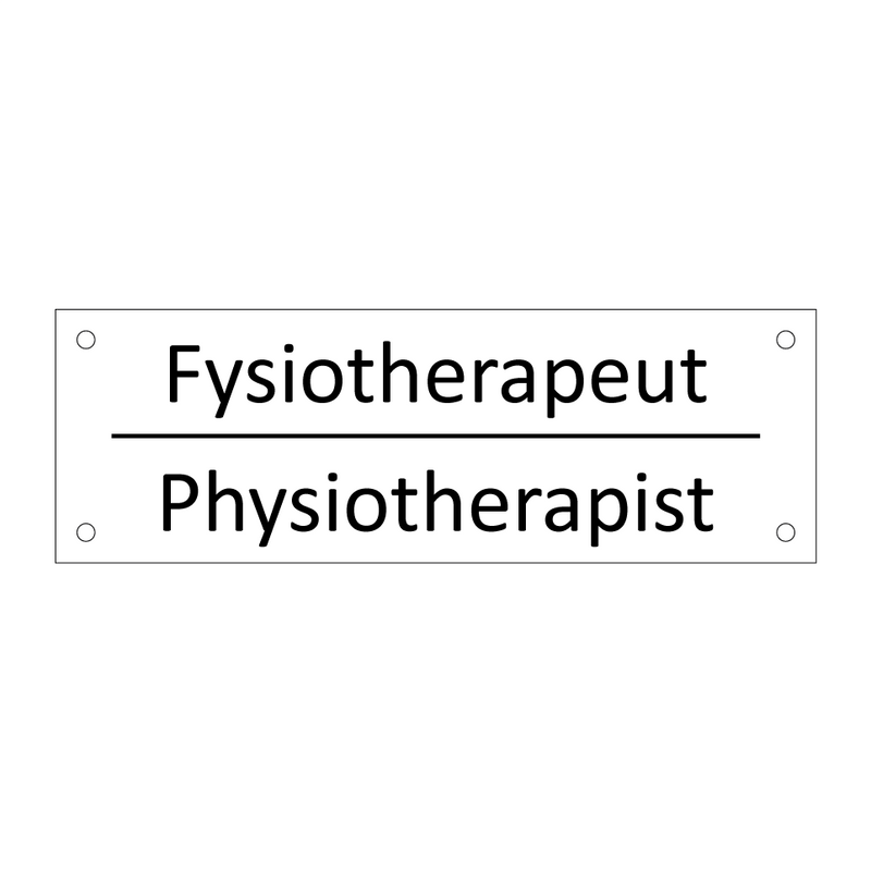 Fysiotherapeut - Physiotherapist & Fysiotherapeut - Physiotherapist