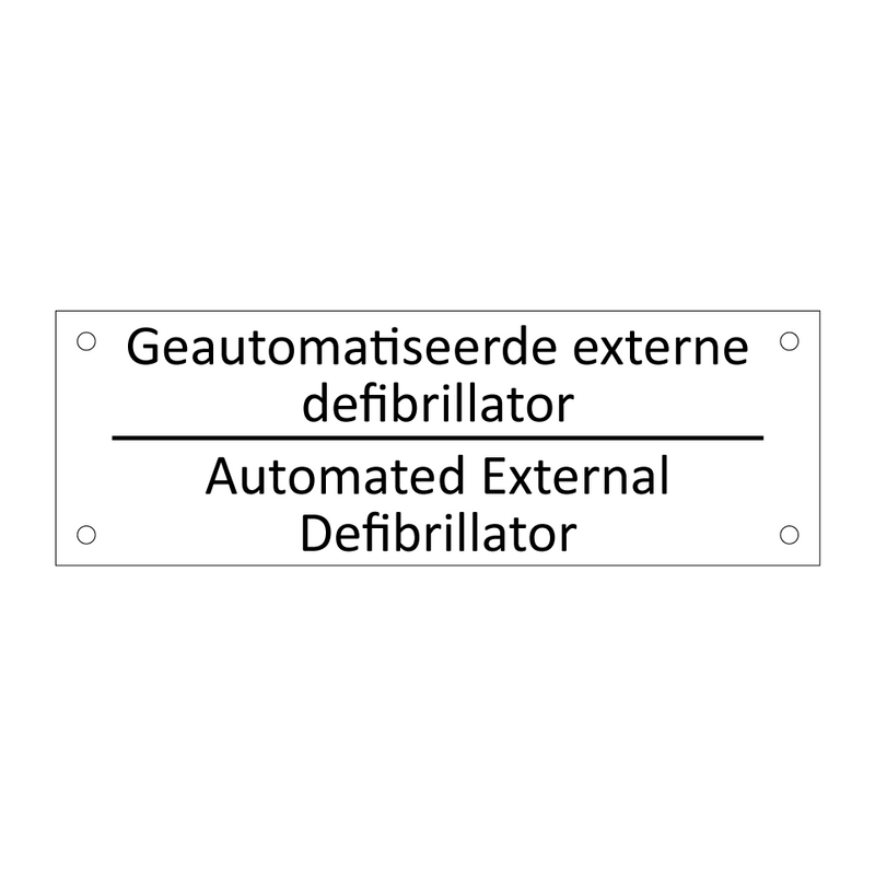 Geautomatiseerde externe defibrillator - Automated External Defibrillator