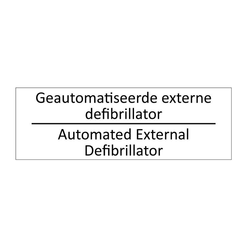 Geautomatiseerde externe defibrillator - Automated External Defibrillator