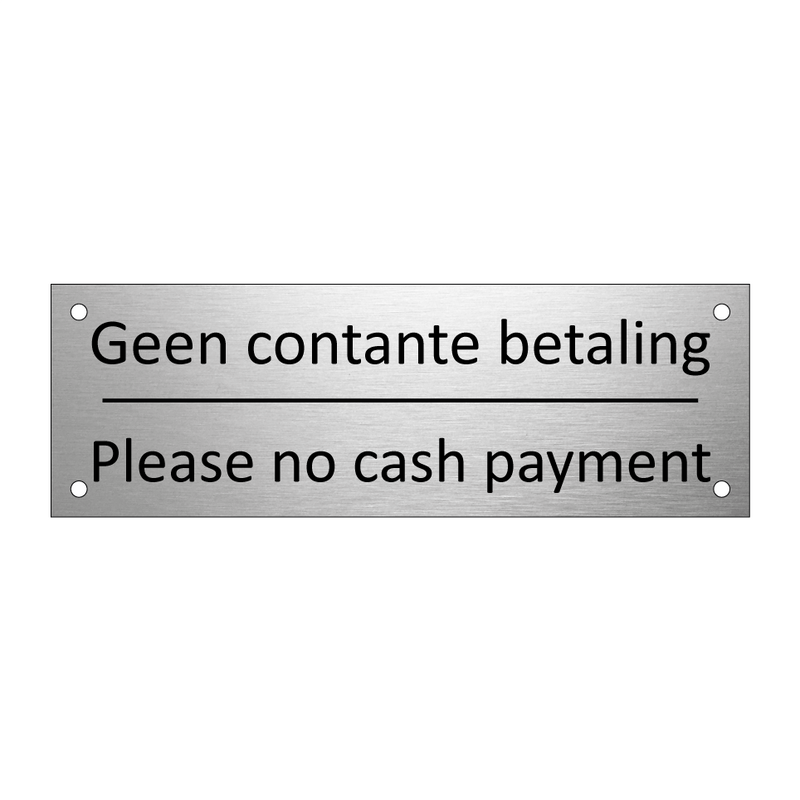 Geen contante betaling - Please no cash payment & Geen contante betaling - Please no cash payment