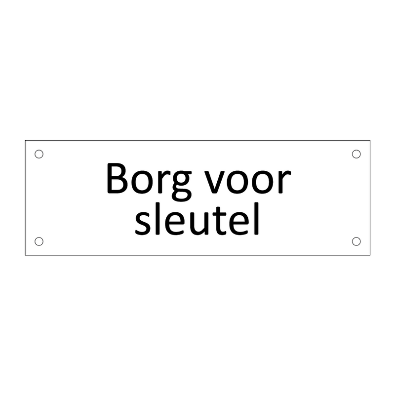 Borg voor sleutel & Borg voor sleutel & Borg voor sleutel