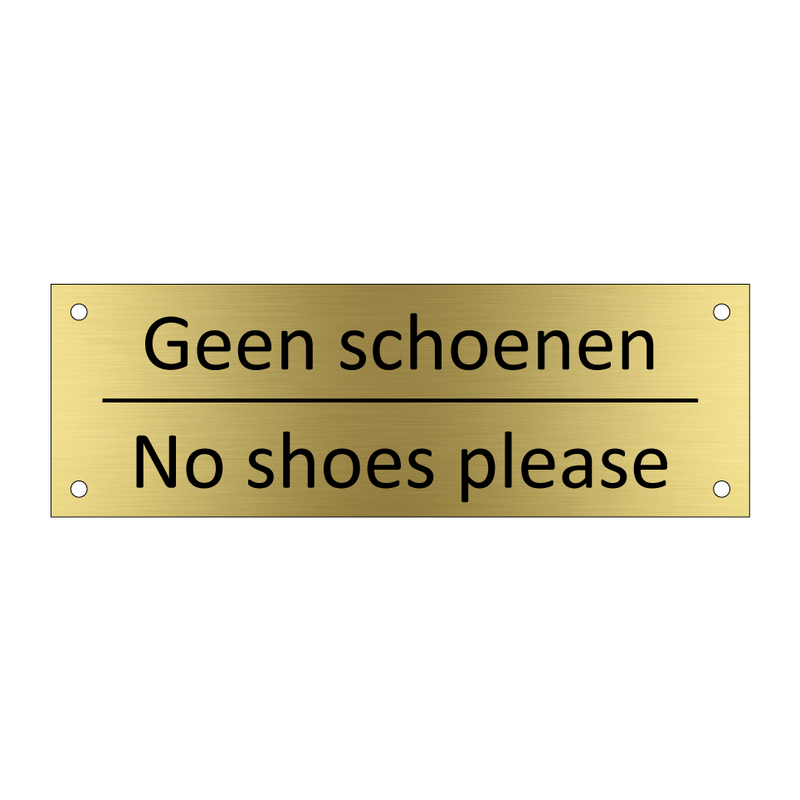 Geen schoenen - No shoes please & Geen schoenen - No shoes please & Geen schoenen - No shoes please