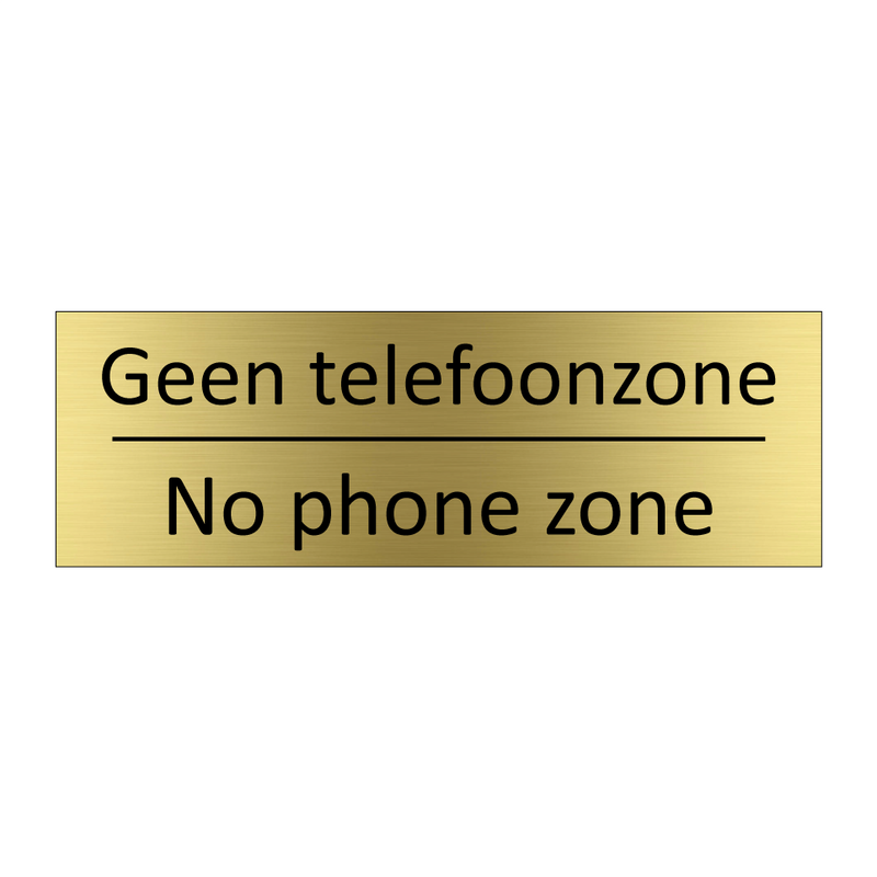 Geen telefoonzone - No phone zone & Geen telefoonzone - No phone zone