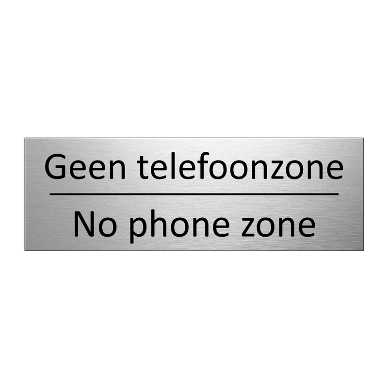 Geen telefoonzone - No phone zone & Geen telefoonzone - No phone zone