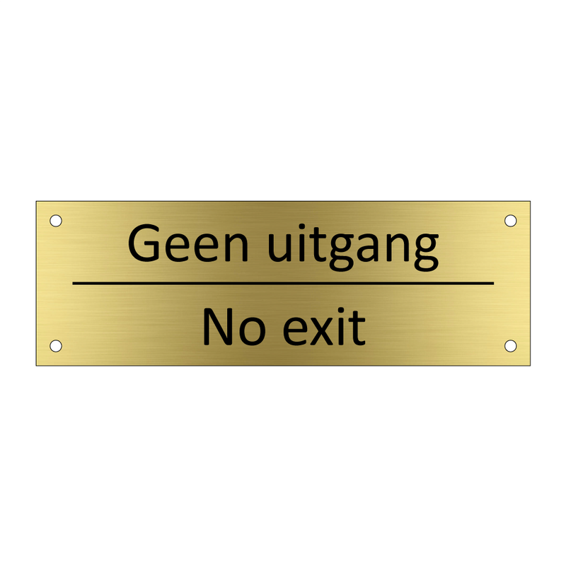 Geen uitgang - No exit & Geen uitgang - No exit & Geen uitgang - No exit