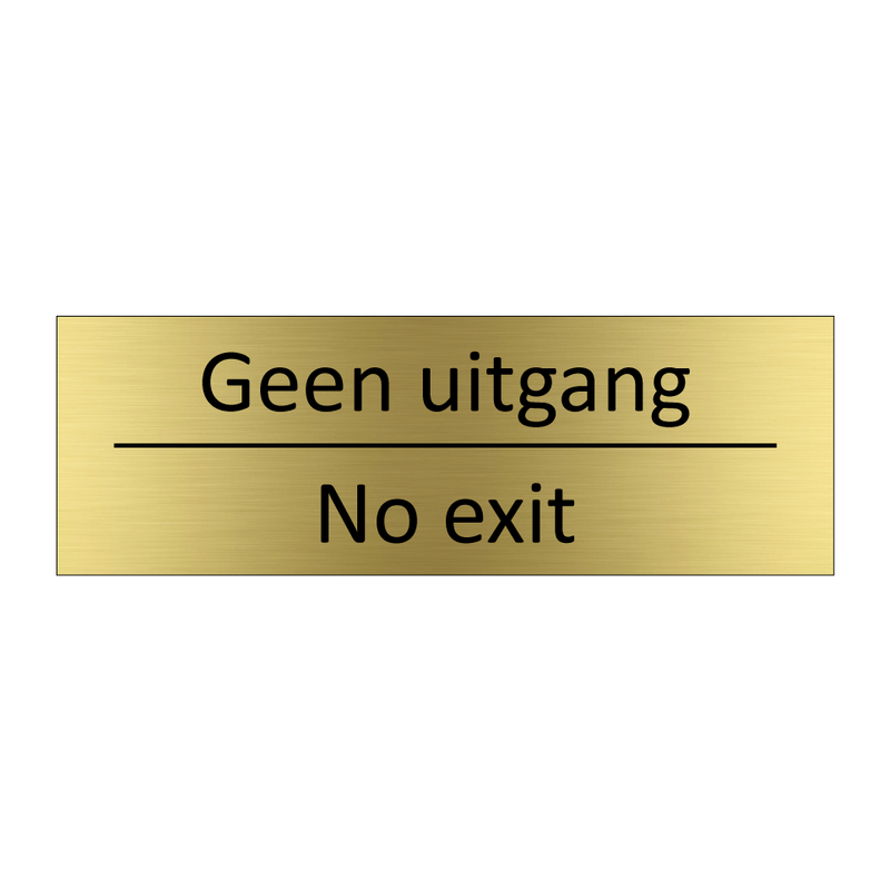 Geen uitgang - No exit & Geen uitgang - No exit & Geen uitgang - No exit & Geen uitgang - No exit