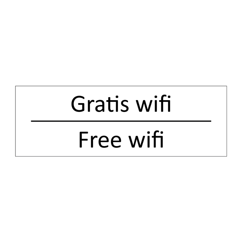 Gratis wifi - Free wifi & Gratis wifi - Free wifi & Gratis wifi - Free wifi