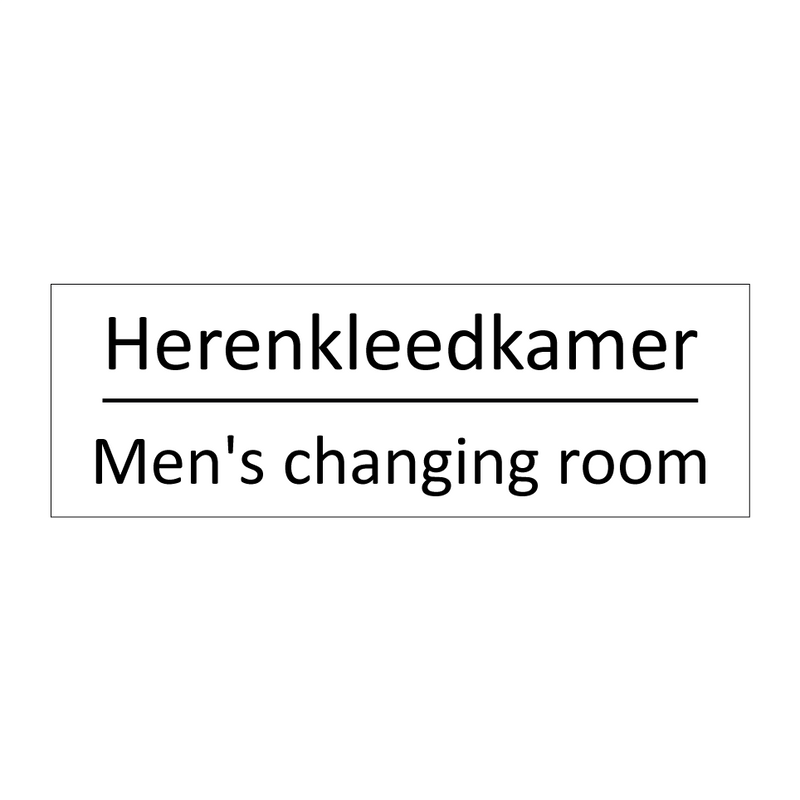 Herenkleedkamer - Men's changing room & Herenkleedkamer - Men's changing room