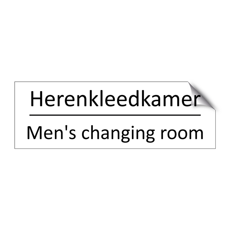 Herenkleedkamer - Men's changing room & Herenkleedkamer - Men's changing room