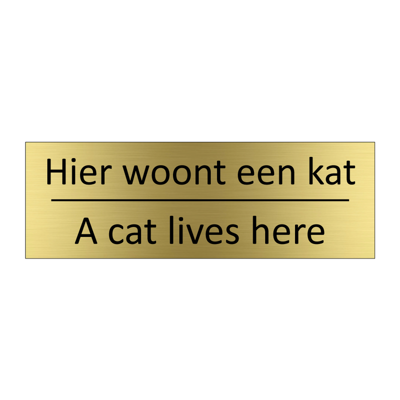 Hier woont een kat - A cat lives here & Hier woont een kat - A cat lives here