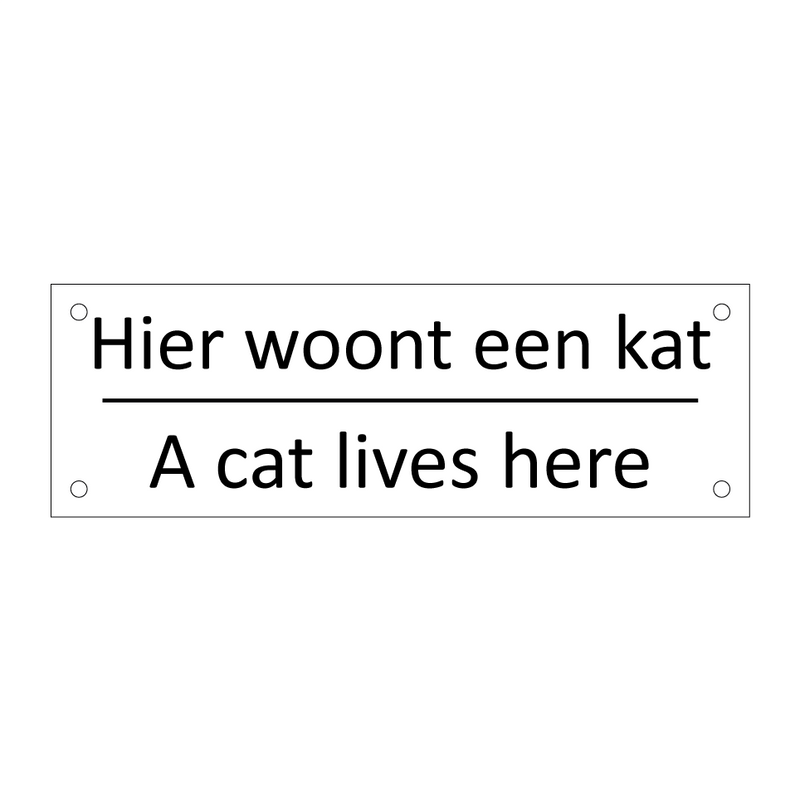 Hier woont een kat - A cat lives here & Hier woont een kat - A cat lives here