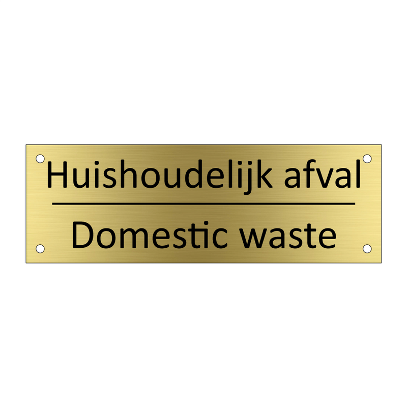 Huishoudelijk afval - Domestic waste & Huishoudelijk afval - Domestic waste