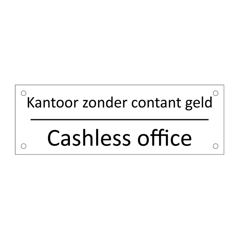 Kantoor zonder contant geld - Cashless office & Kantoor zonder contant geld - Cashless office