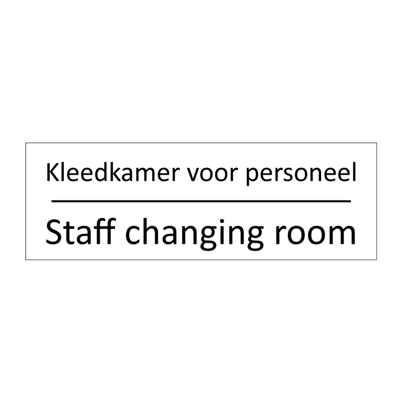 Kleedkamer voor personeel - Staff changing room & Kleedkamer voor personeel - Staff changing room