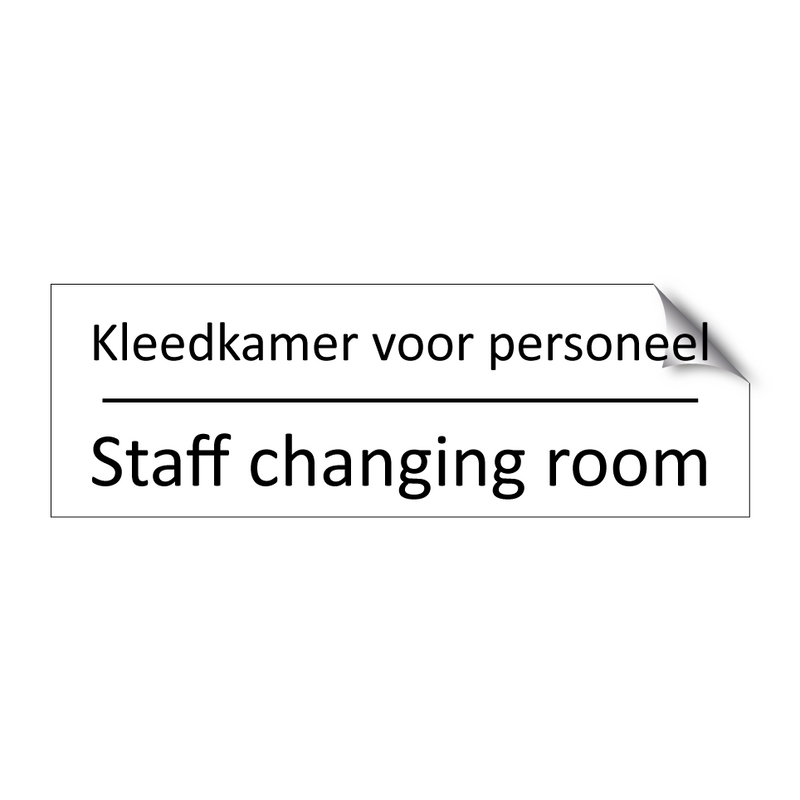 Kleedkamer voor personeel - Staff changing room & Kleedkamer voor personeel - Staff changing room