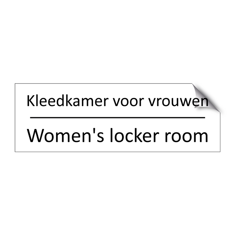 Kleedkamer voor vrouwen - Women's locker room & Kleedkamer voor vrouwen - Women's locker room