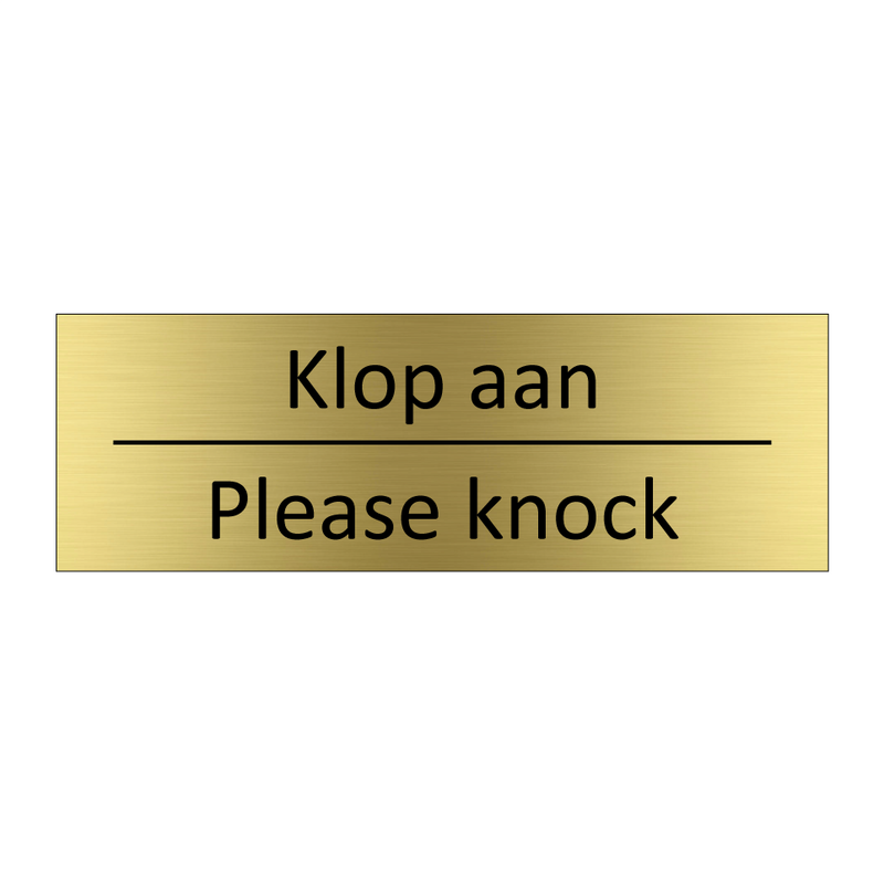 Klop aan - Please knock & Klop aan - Please knock & Klop aan - Please knock