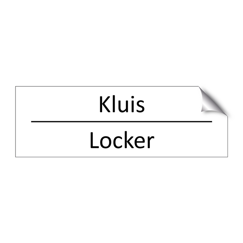 Kluis - Locker & Kluis - Locker & Kluis - Locker