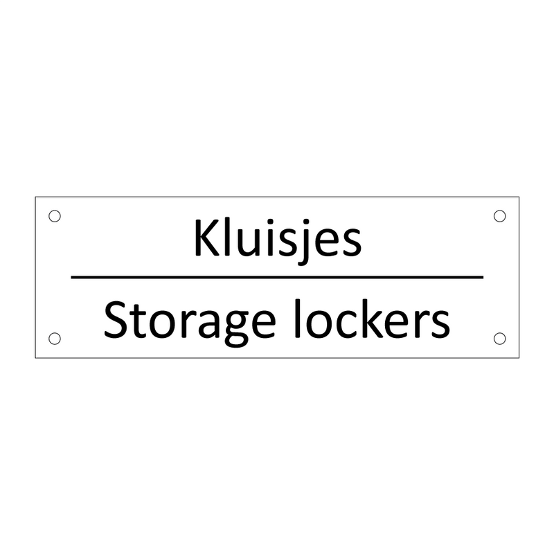 Kluisjes - Storage lockers & Kluisjes - Storage lockers & Kluisjes - Storage lockers