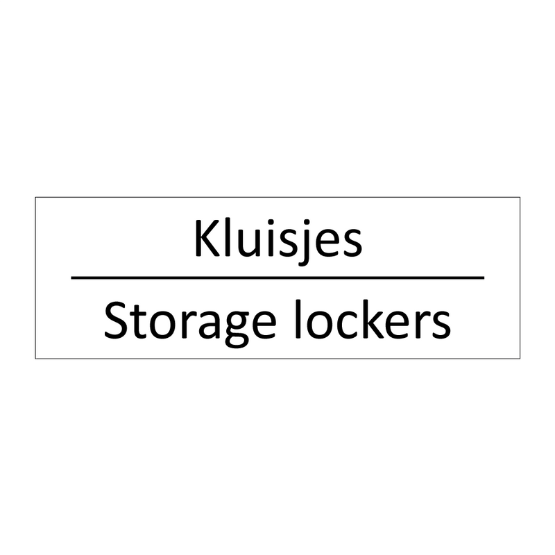 Kluisjes - Storage lockers & Kluisjes - Storage lockers & Kluisjes - Storage lockers