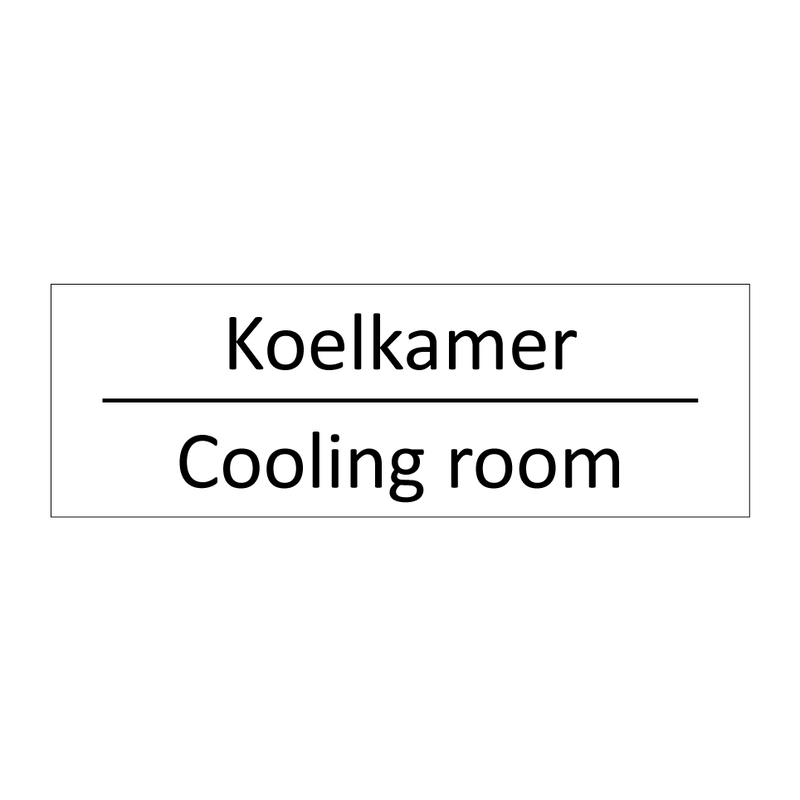 Koelkamer - Cooling room & Koelkamer - Cooling room & Koelkamer - Cooling room