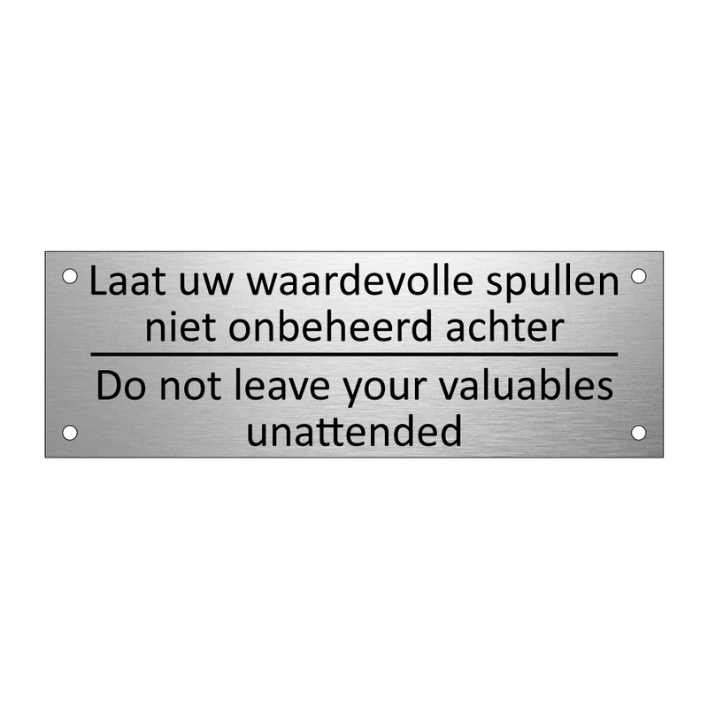 Laat uw waardevolle spullen niet onbeheerd achter /…/